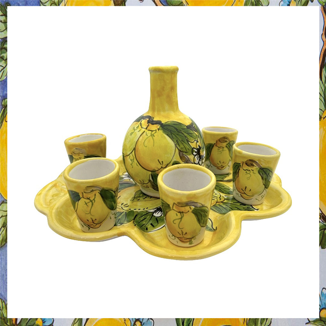 set 6bicchieriniPiattogiallo set 6bicchieriniPiattogiallo