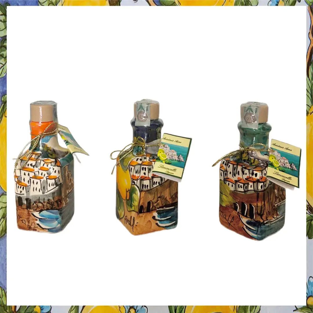 bottiglie Amalfi dipinte a mano_Liquorificio-dello-Smeraldo